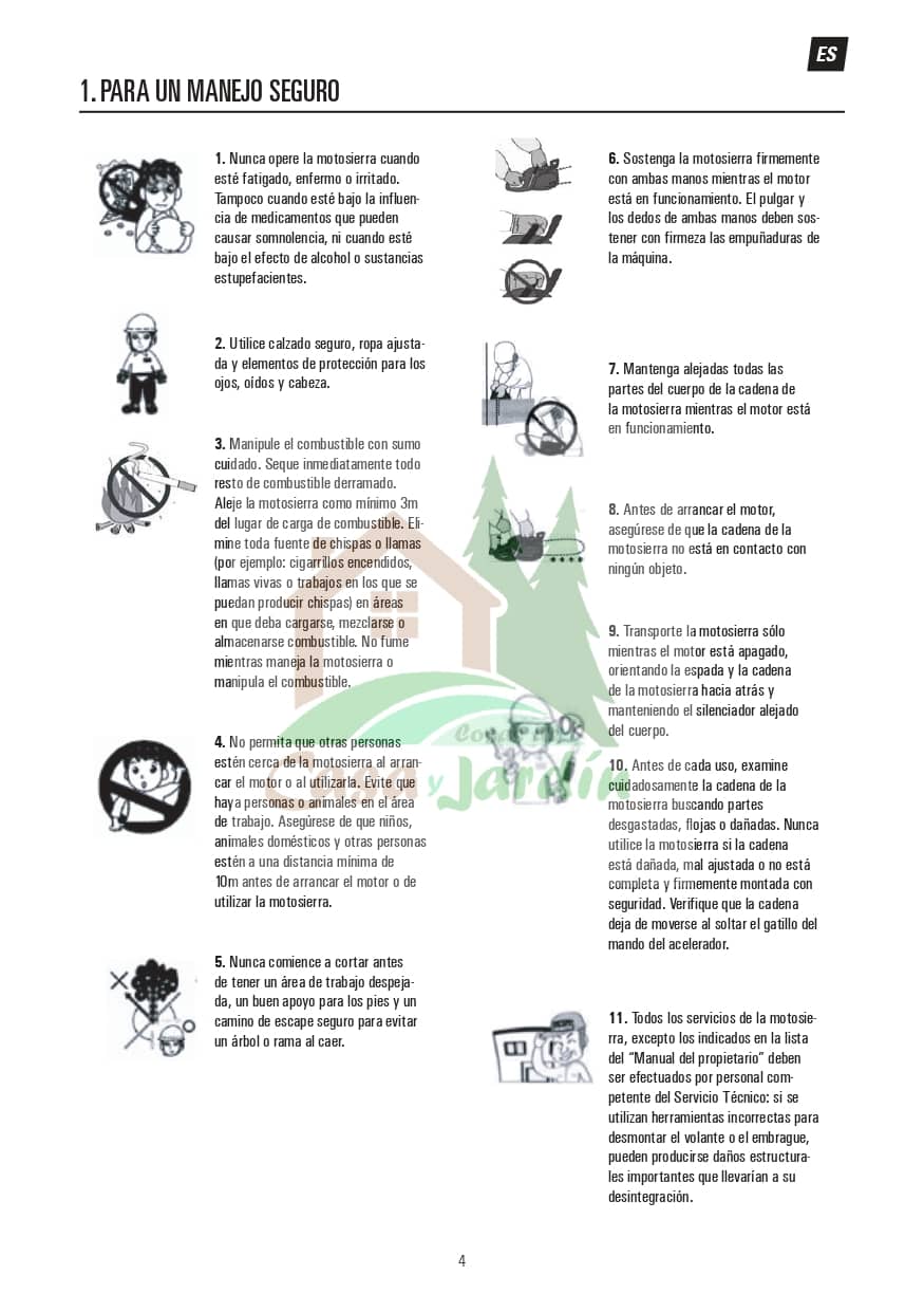 Pag. 4 - Instrucciones desbrozadora LHD52L